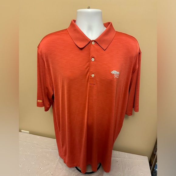 Greg Norman Play Dry Men's Large Polo With Torrey Pines Embroidered Logo Red - Picture 1 of 5